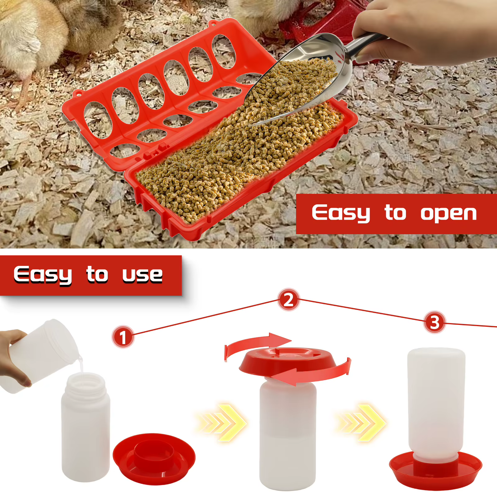 Mangeoire à poulet mangeoire à eau automatique pour poussins caille poussins boîte d'alimentation mangeoire automatique petit distributeur d'eau automatique