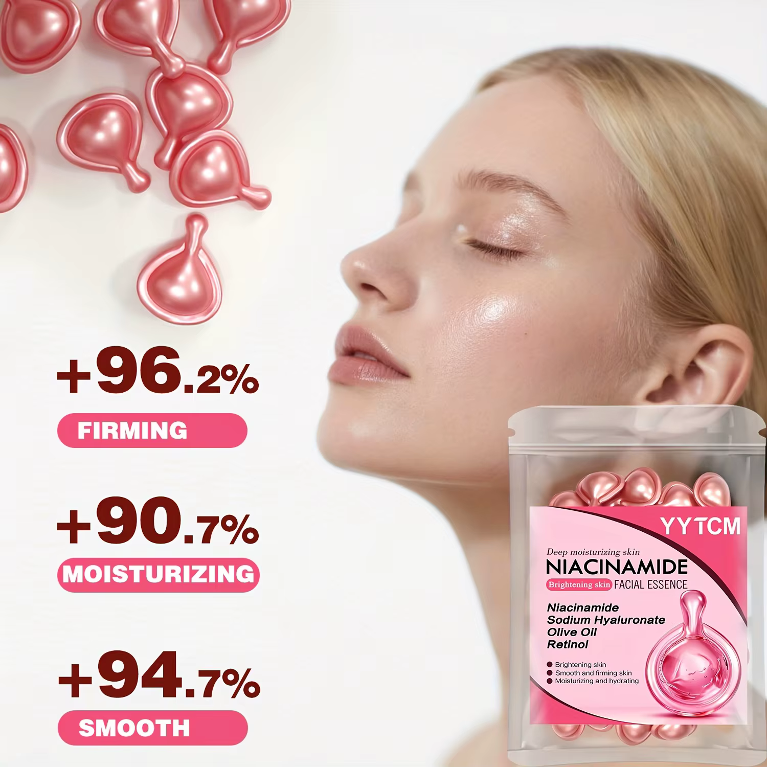 Capsules d'essence faciale à la niacinamide