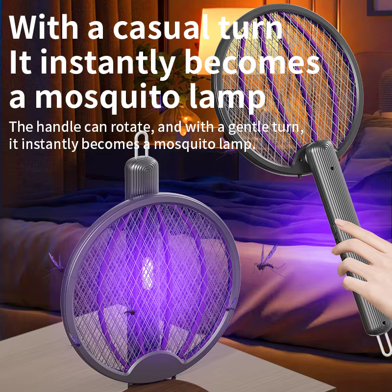 Tapette à moustiques électrique pliable 3 en 1, tueur de moustiques électrique, lampe anti-moustiques, Rechargeable, mural