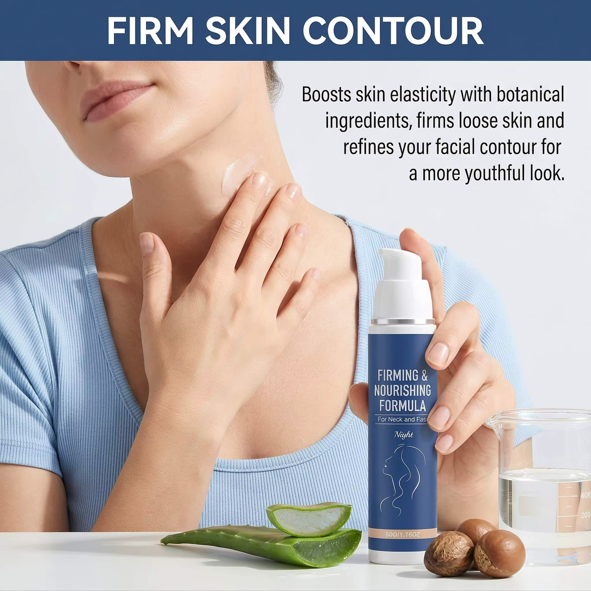 Crème de nuit réparatrice pour le visage et le cou, hydratation intense de nuit pour une peau plus lisse, hydratant coréen pour la peau