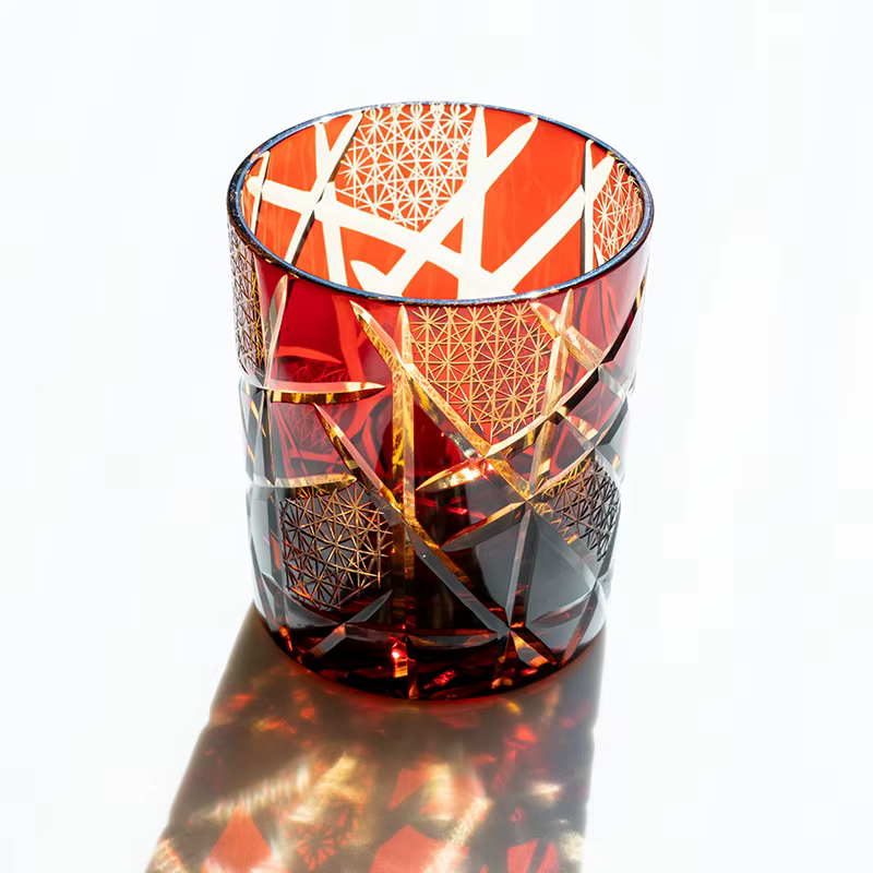 Chamvin-Gobelet à vin japonais Royal Special Retro Edo Kiriko, coupe à la main, pluie clignotante