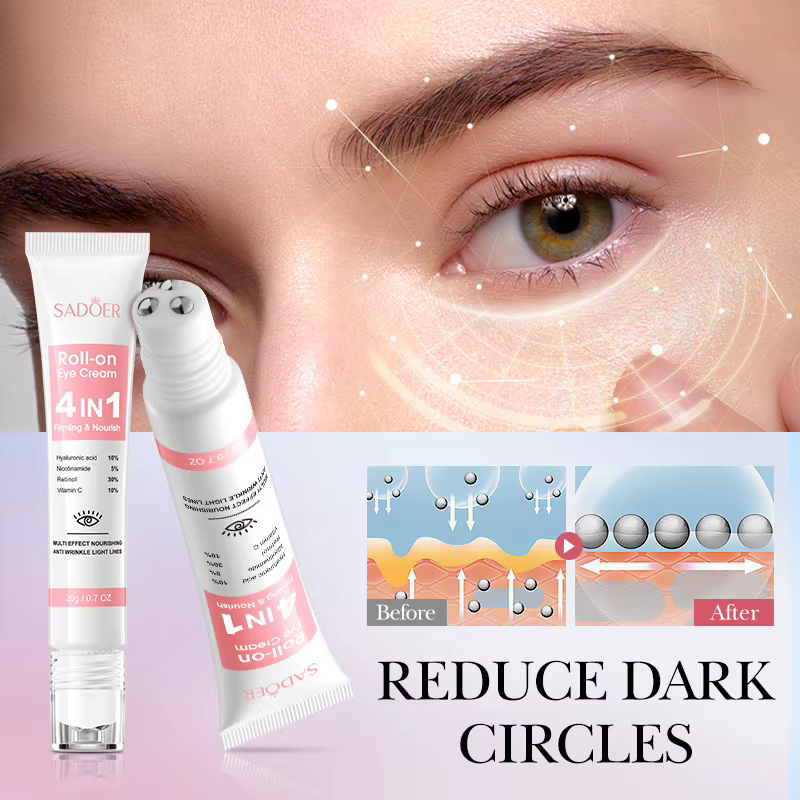 SADOER 4in1 crème hydratante à rouler pour les yeux Anti cernes sacs