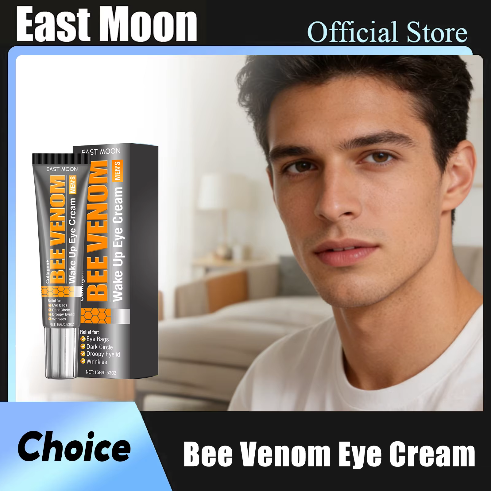 Crème Contour des Yeux au Venin d'Abeille Hydratante pour Peaux Sèches