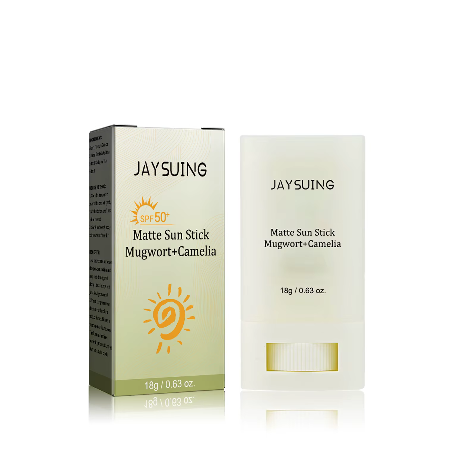 Bâton solaire mat Protection UV et crème hydratante éclaircissante pour le visage Non grasse SPF 50 +