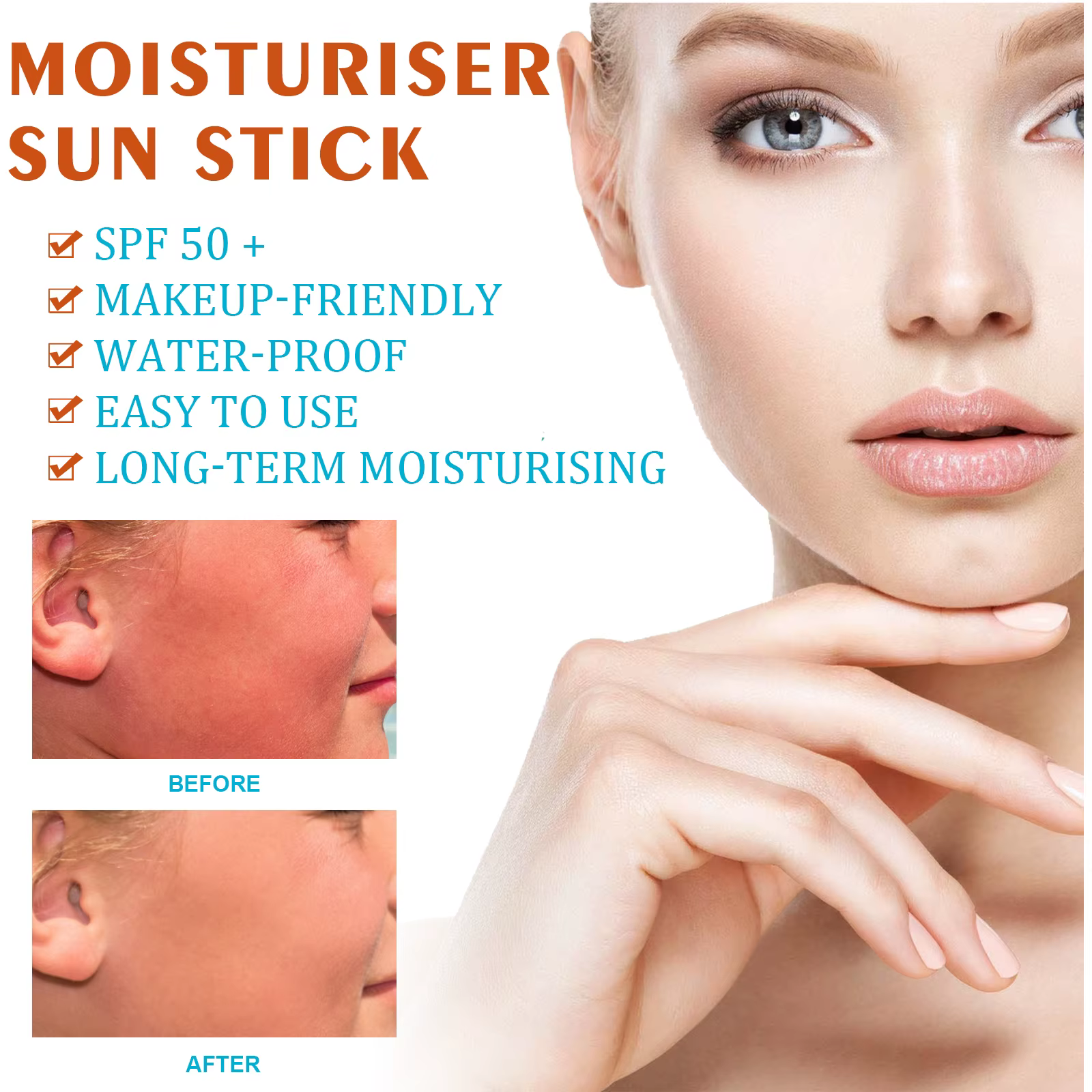 Crème solaire en stick pour le visage