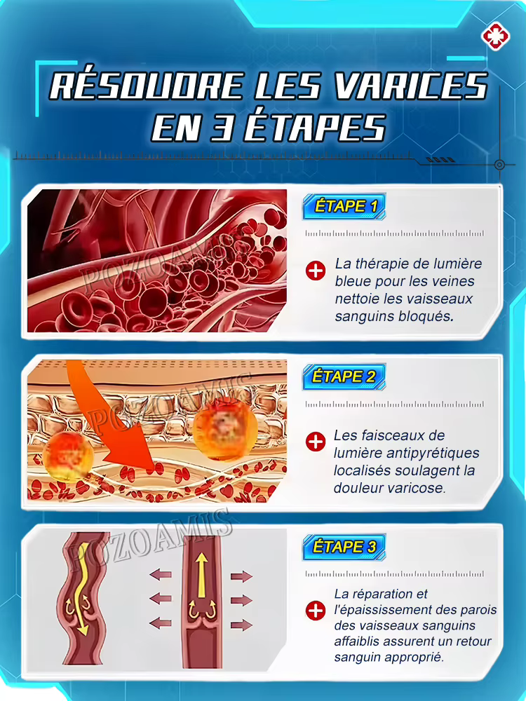 Favorise la circulation et soulage les inconforts des jambes grâce à une thérapie par la lumière douce.
