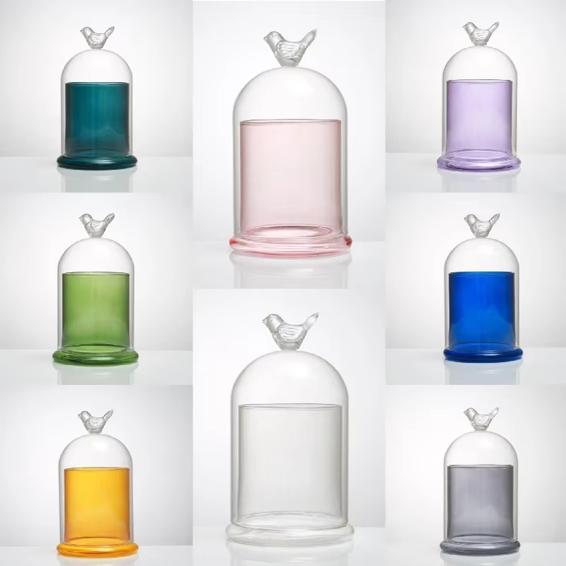 Ornements de tasse de bougie en verre, bouteille décorative en cristal d'huile essentielle, verre d'aromathérapie ci-après, accessoires de décoration pour la maison