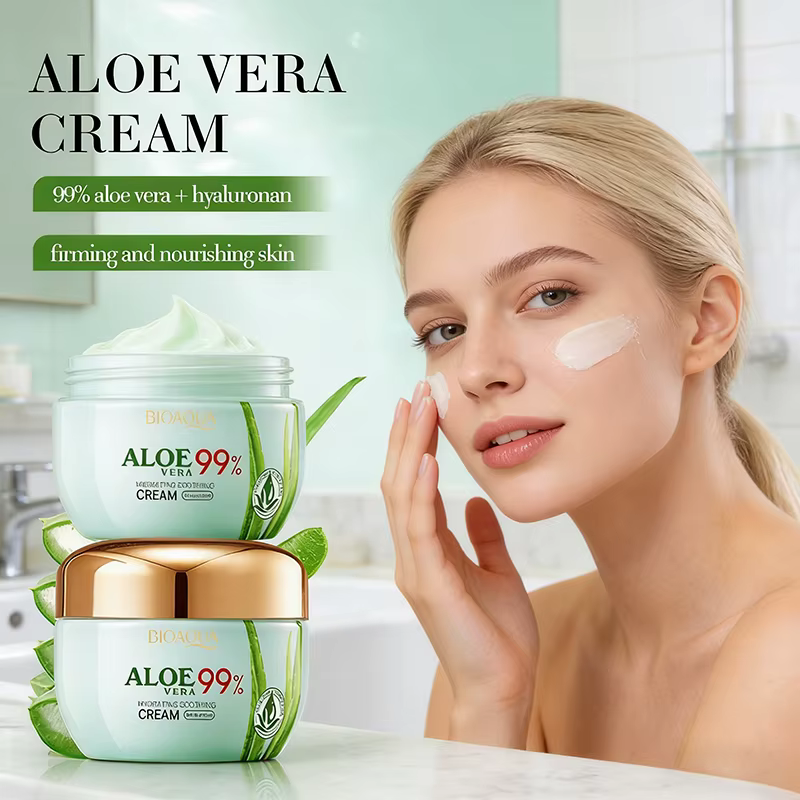 Crème pour le visage à l'aloe vera BIOAQUA