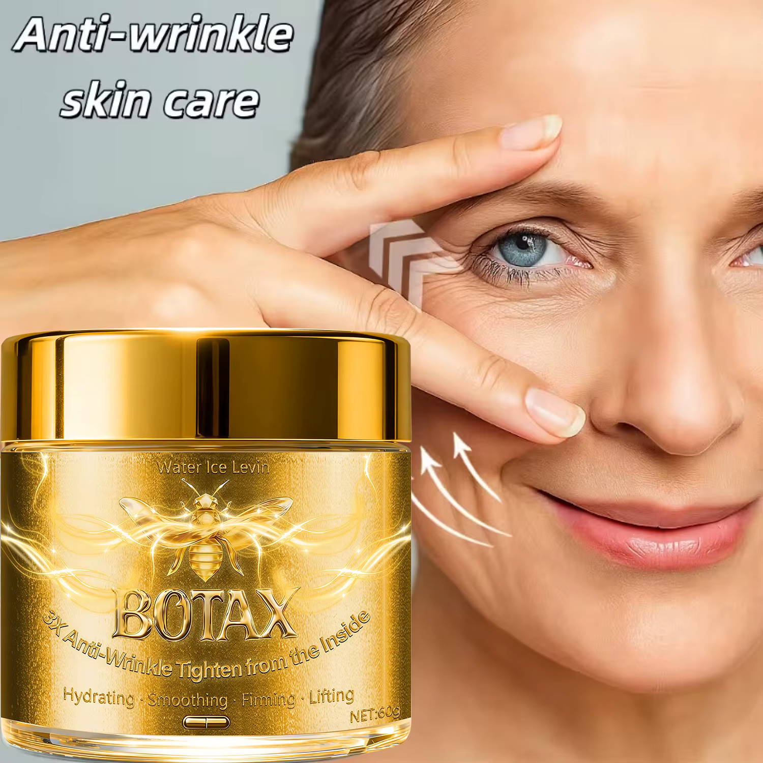 Crème visage anti-âge au venin d'abeille avec acide hyaluronique et rétinol