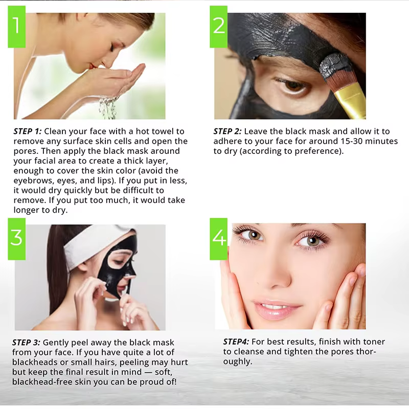 Masque au charbon de bambou pour points noirs