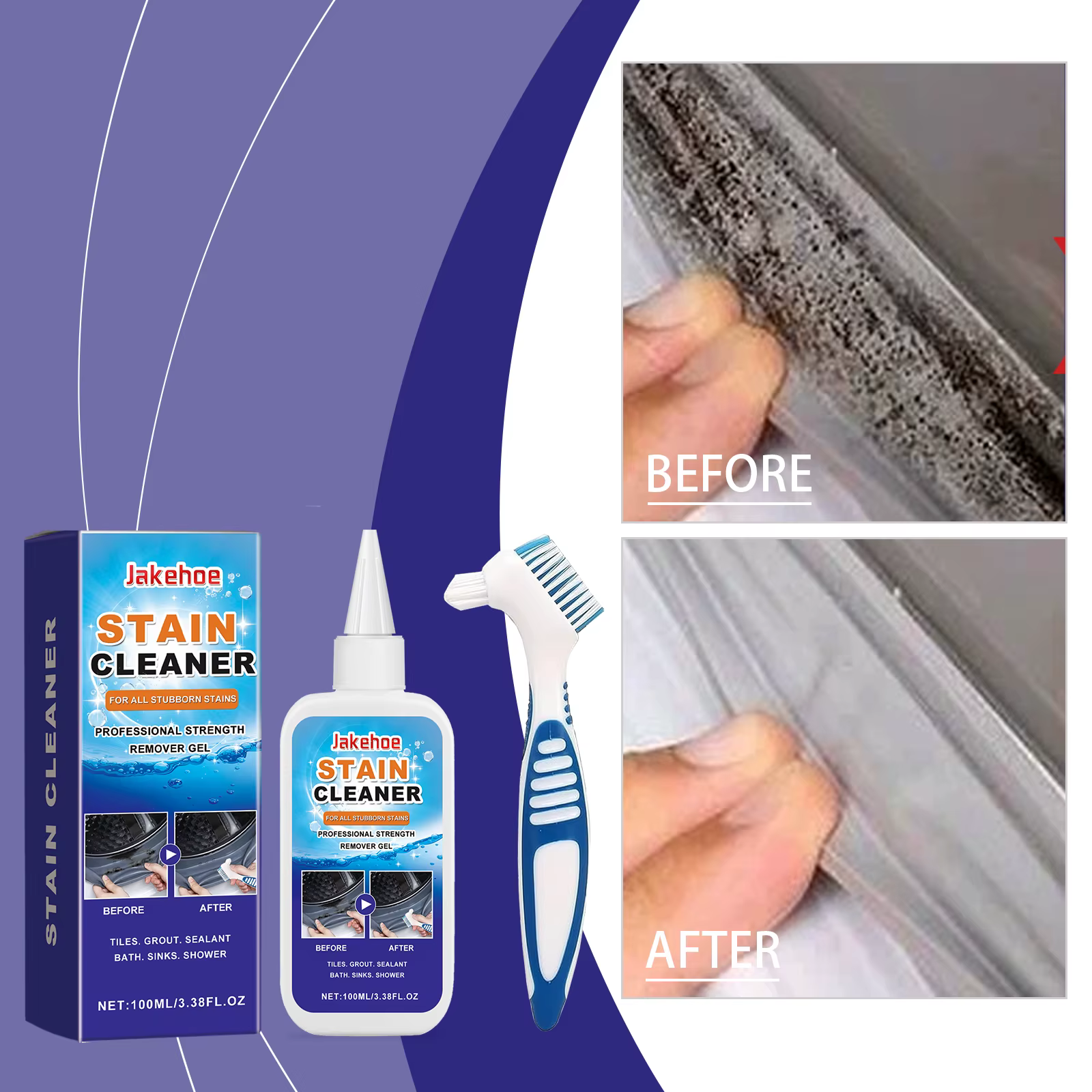 Nettoyeur de taches domestique, Gel dissolvant de force professionnel, Gel répulsif anti-moisissure polyvalent pour machine à laver et toilettes