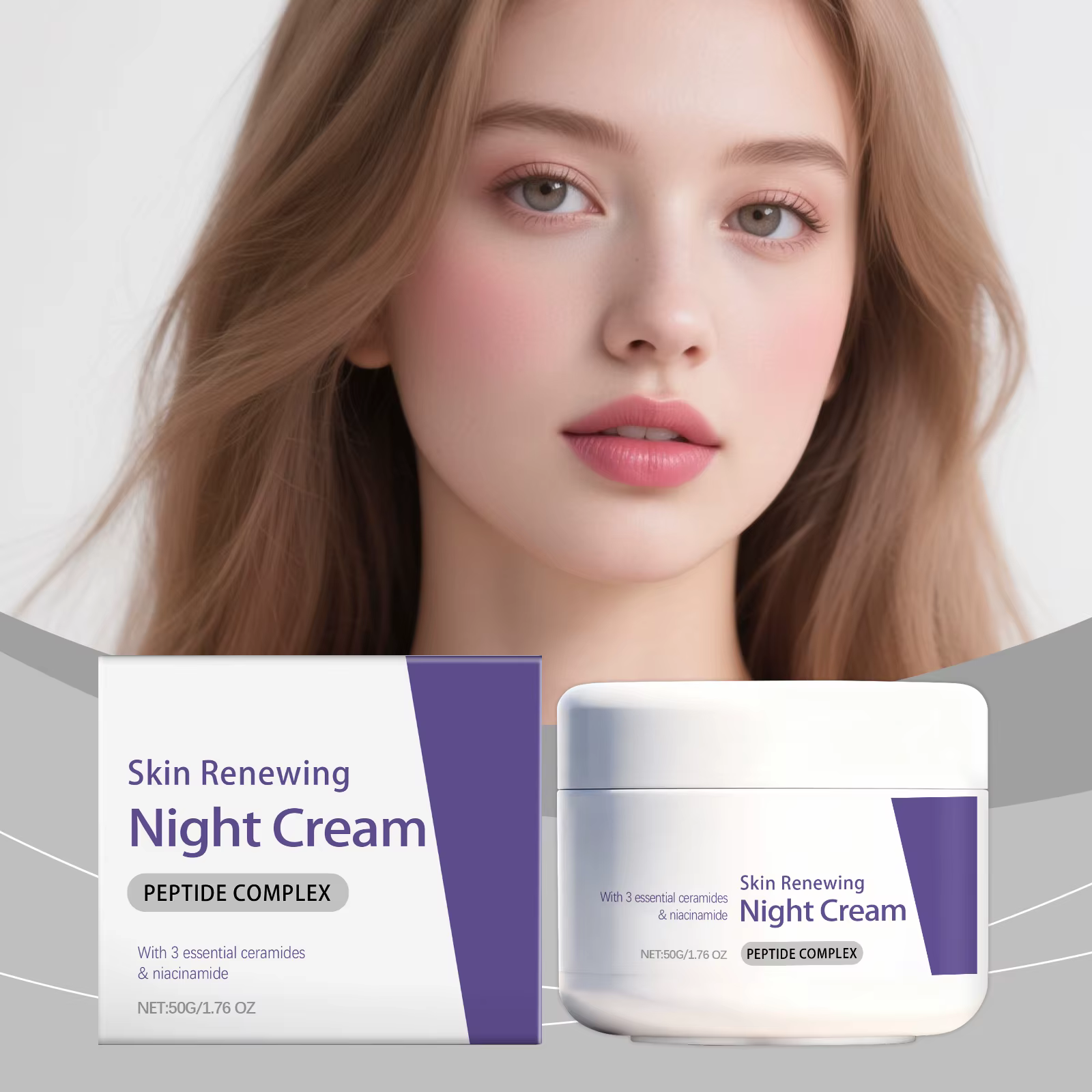 Niacinamide éclaircir la crème de nuit améliore la matité inhibe la Production de la mélanine rétrécit les Pores