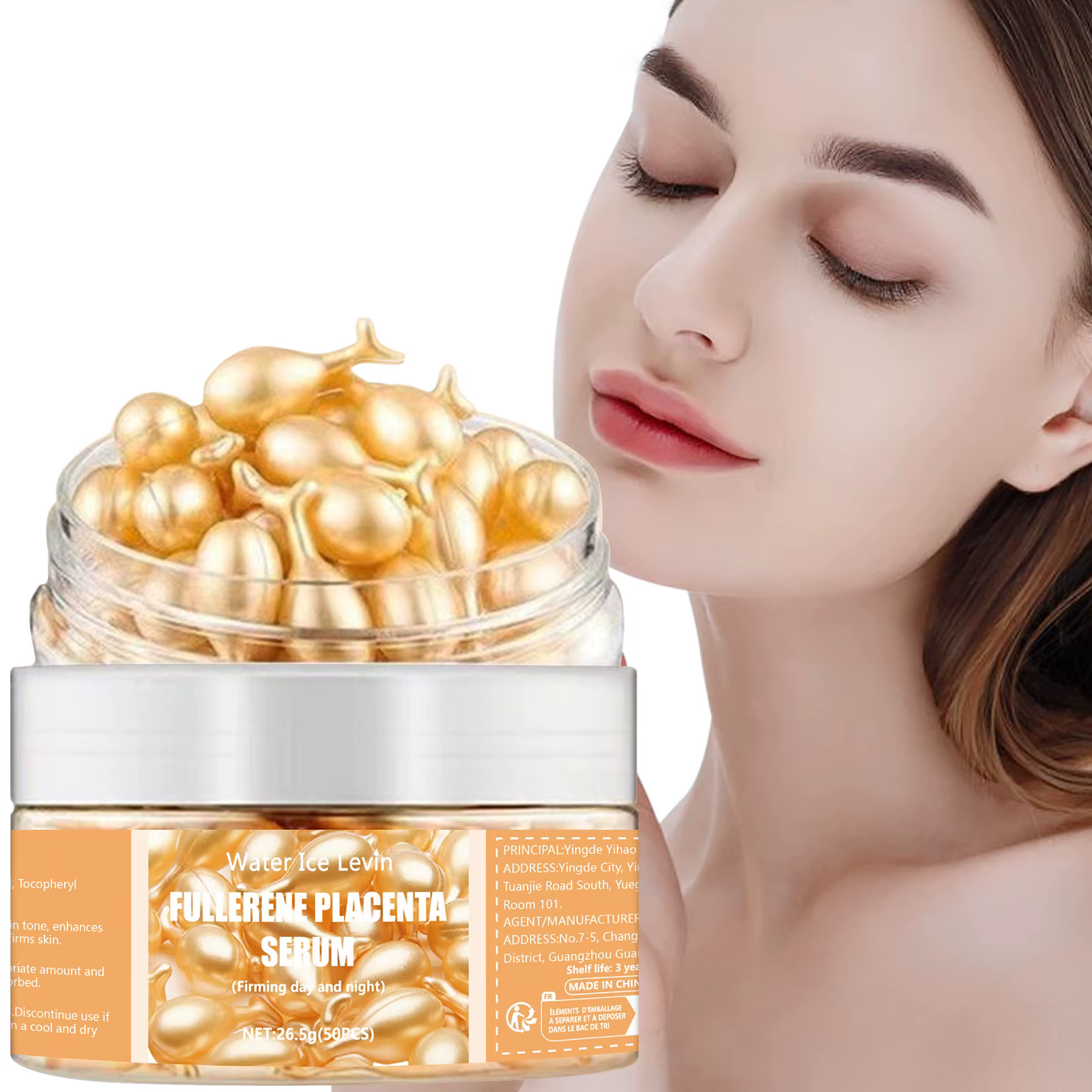 Capsules de soins du visage au collagène