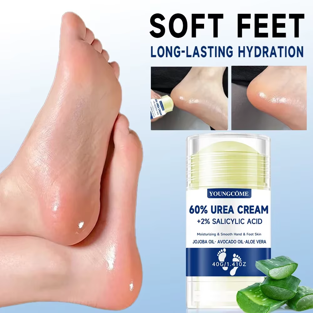 2 pièces 60% crème pour les pieds à l'urée + 2% acide salicylique soin hydratant intensif