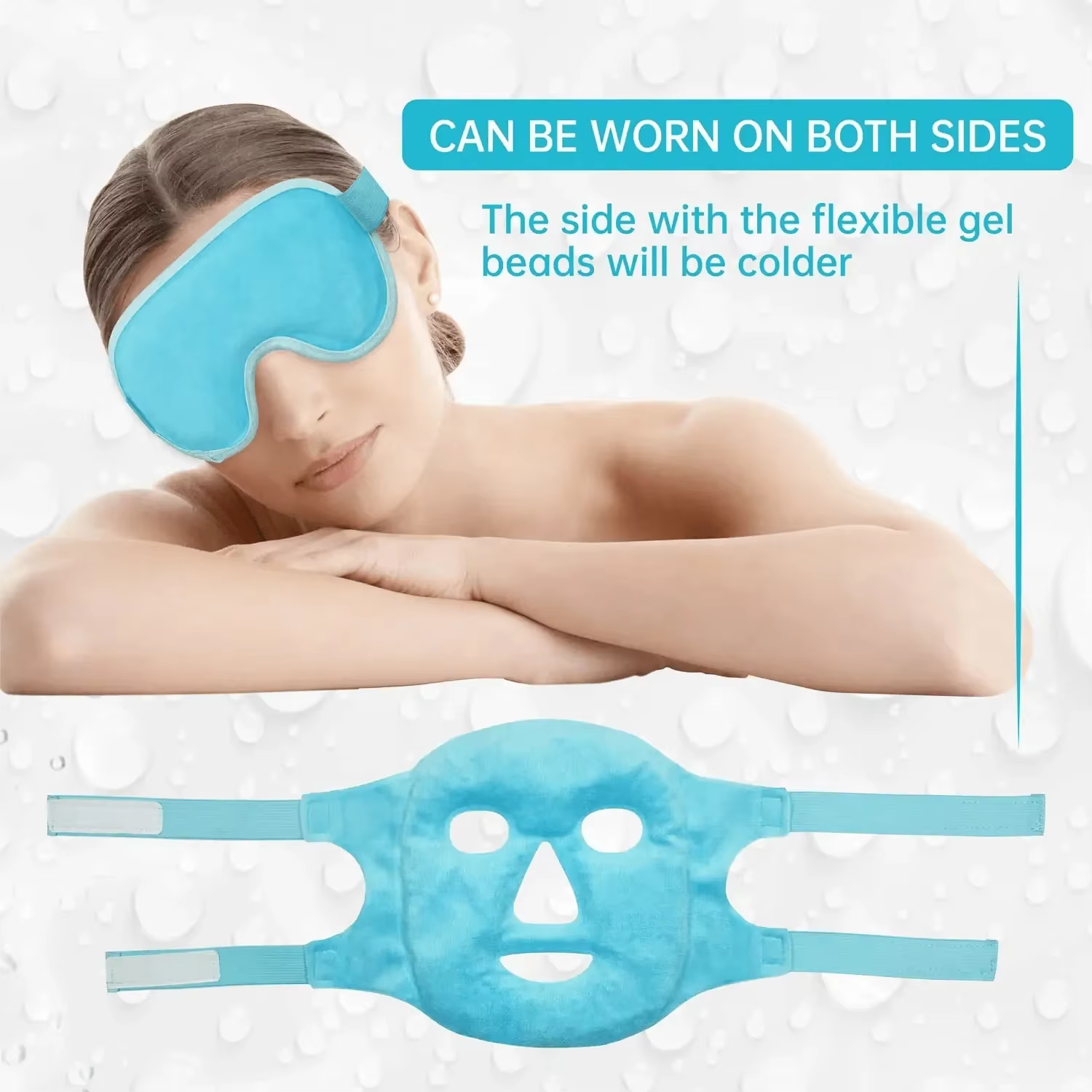 Gel rafraîchissant glace visage masque pour les yeux