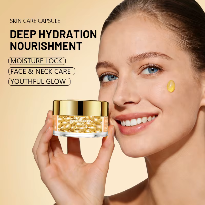 30/60/120 Capsules d'Essence Visage Hydratante en Profondeur à la Vitamine E