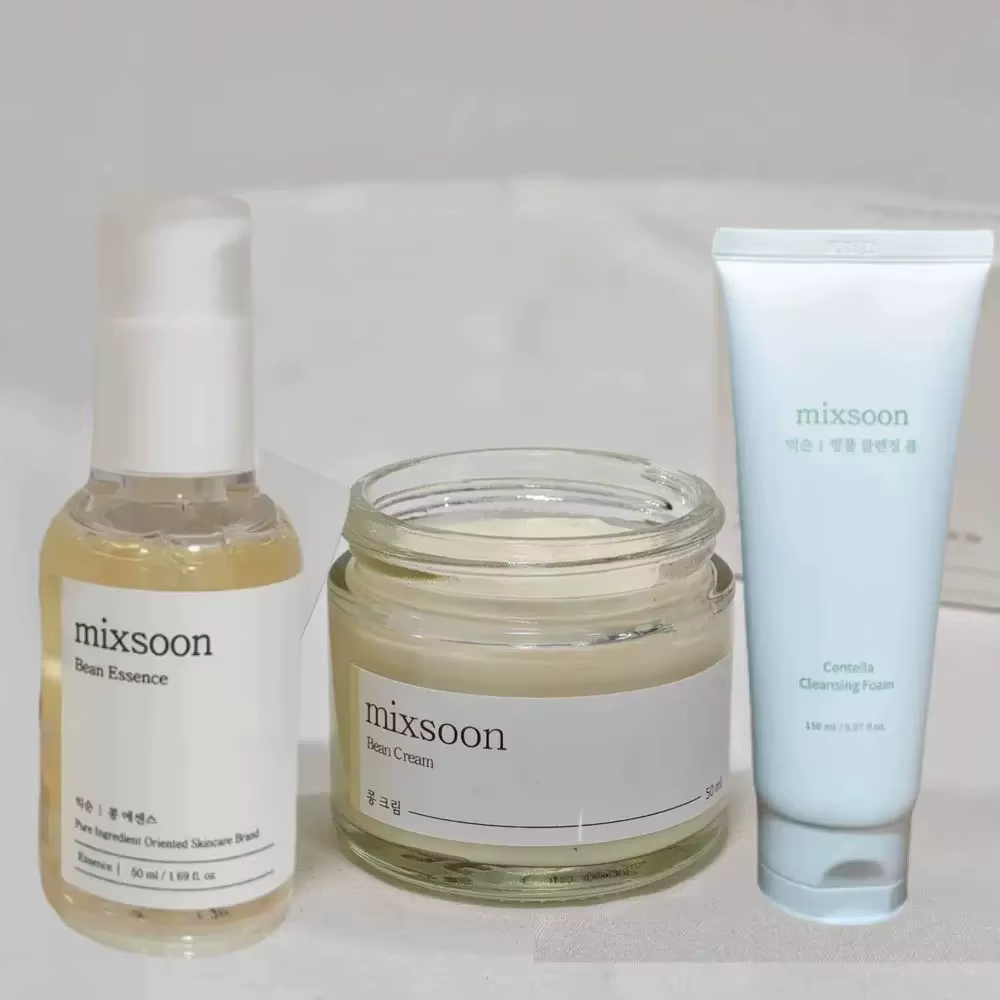 Ensemble de soins de la peau coréen Mixsoon Bean : crème hydratante