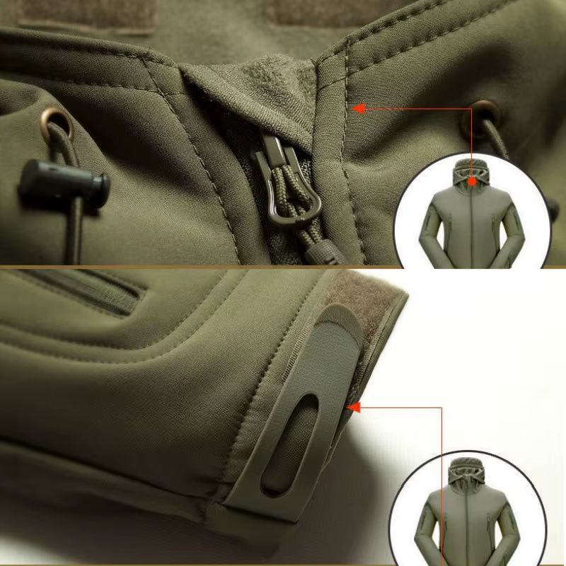 Veste Softshell en peau de requin pour hommes Veste imperméable coupe-vent tactique Manteau à capuche pour hommes Veste imperméable de sport pour hommes