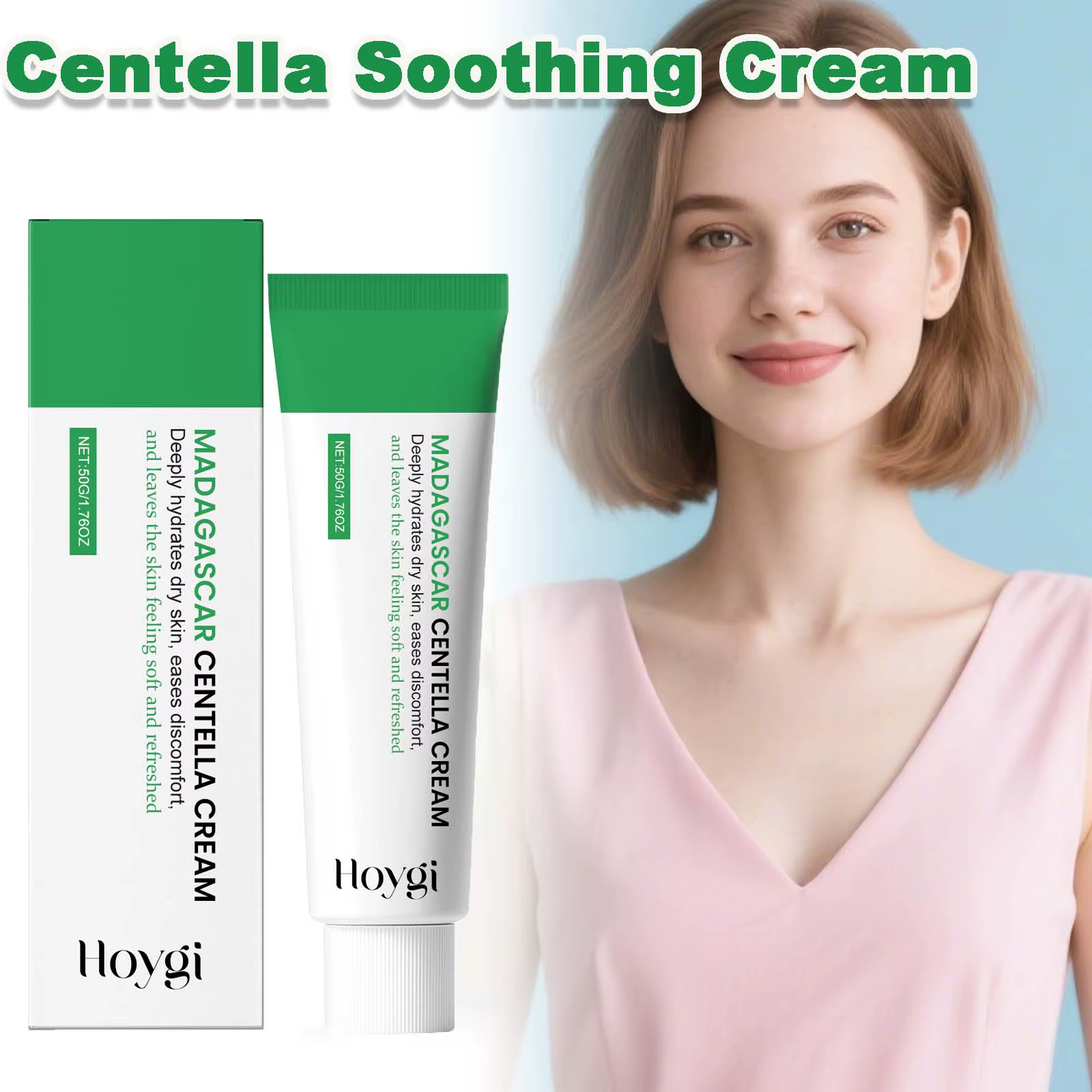 Centella crème apaisante avec céramide & B5 visage réparation hydratant rougeurs soulagement