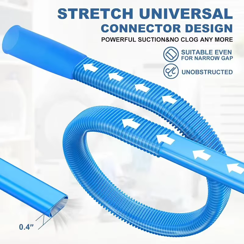 Kit d'aspirateur pour conduit de sécheuse HOMEFISH, accessoire de nettoyage de conduit flexible, dépoussiéreur universel pour les conduits d'appareils électroménagers