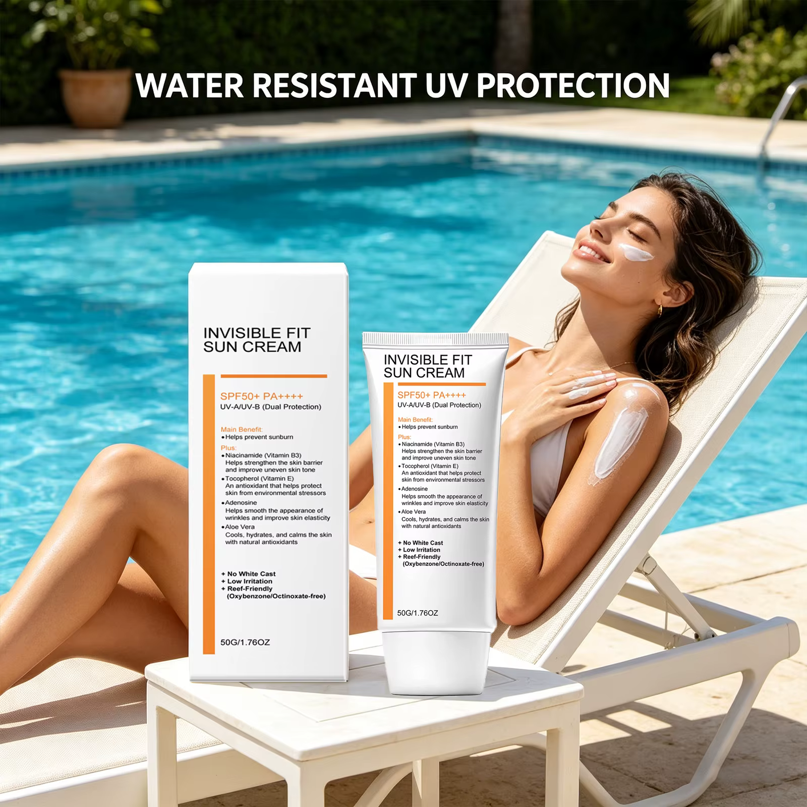Crème solaire SPF50 à la niacinamide hydratante