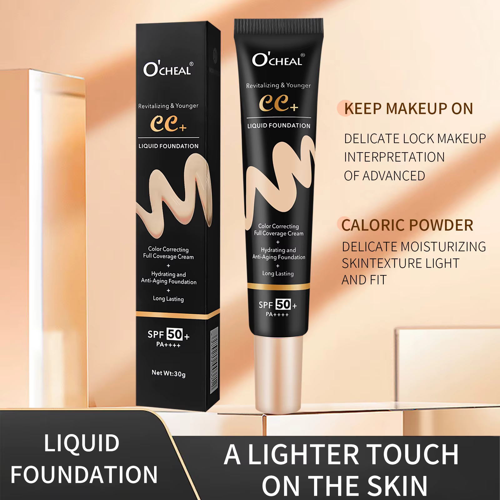 Ocheal 30g BB/CC crème solaire SPF 50/PA +++ fond de teint liquide pour le visage