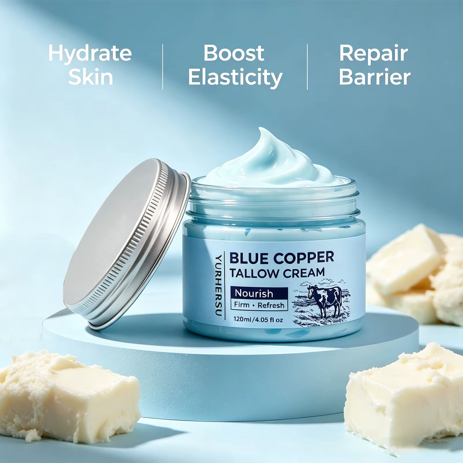 Crème au suif de cuivre bleu YURHERSU GHK-Cu