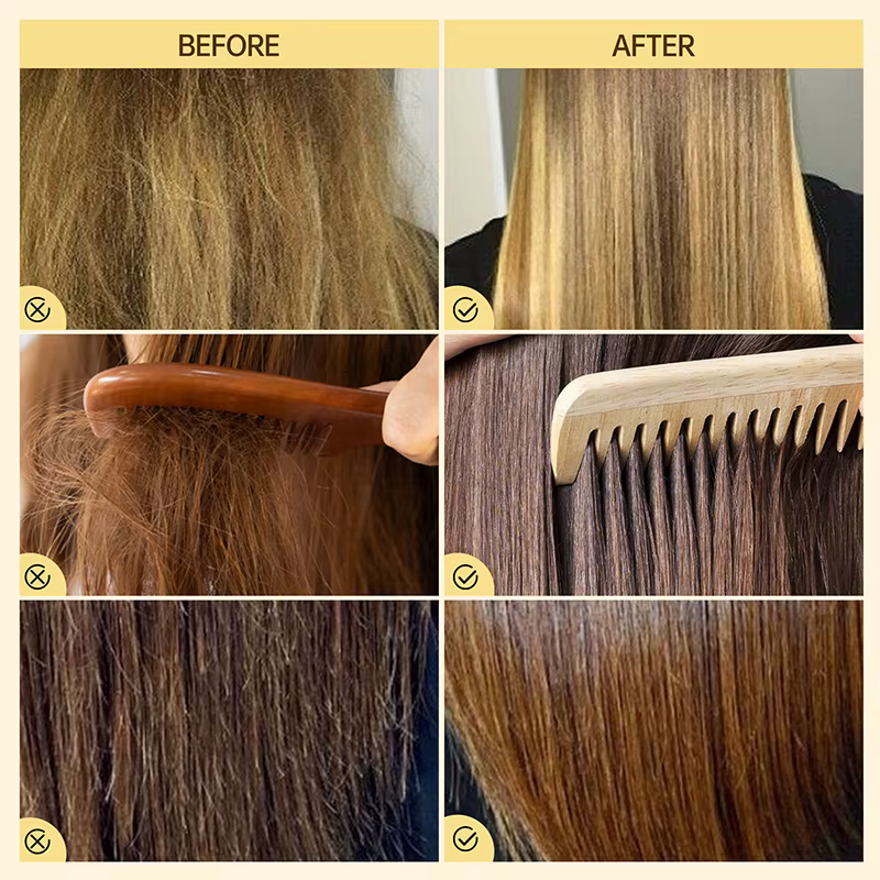 PURC 8 secondes masque capillaire lissant lissage kératine crème de traitement des cheveux réparation douce frisottis endommagé soins capillaires professionnels