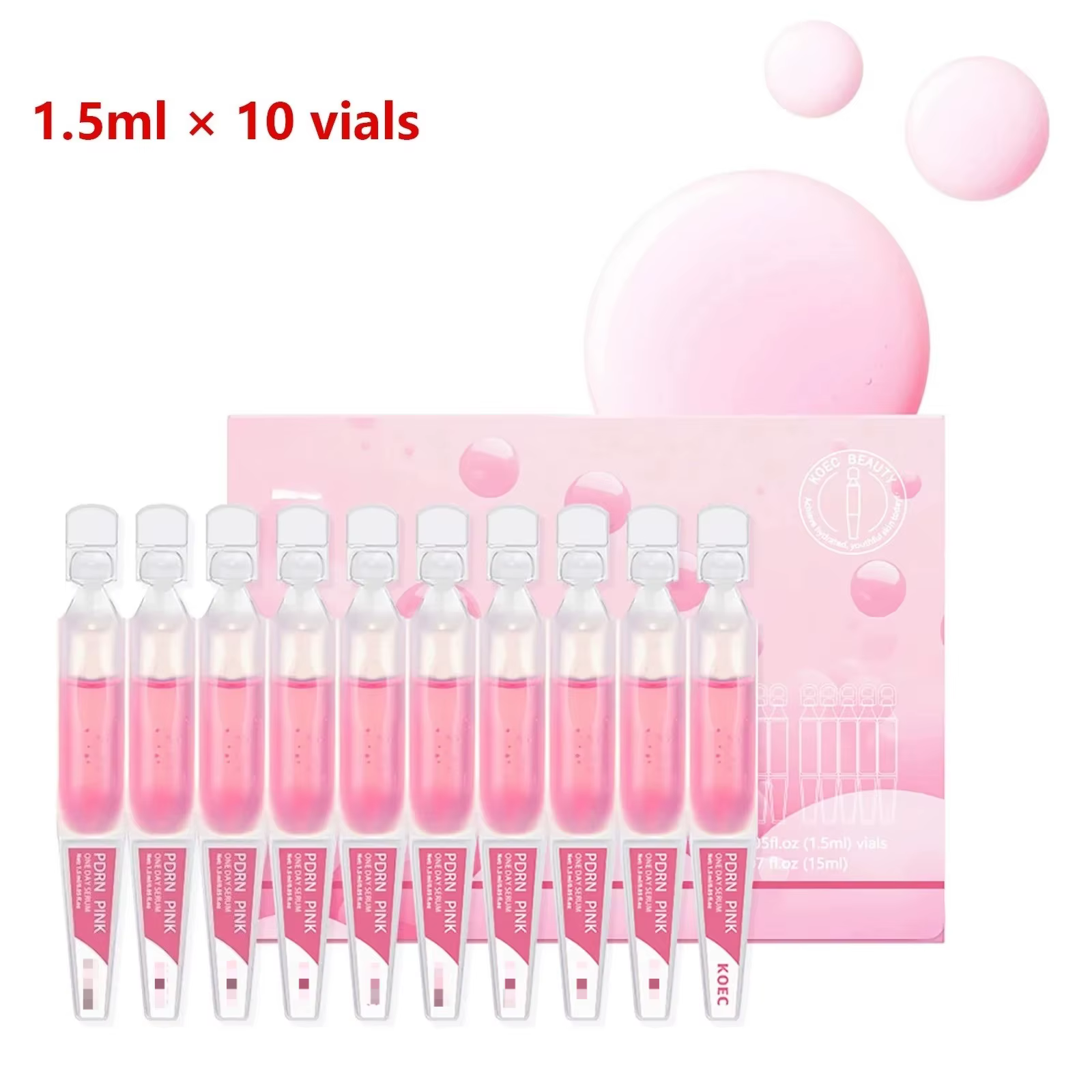 Sérum Rose Lumineux : Hydratation Intense et Éclat Instantané – Ampoule Essentielle pour Restaurer la Barrière Cutanée – Soin Quotidien de la Peau
