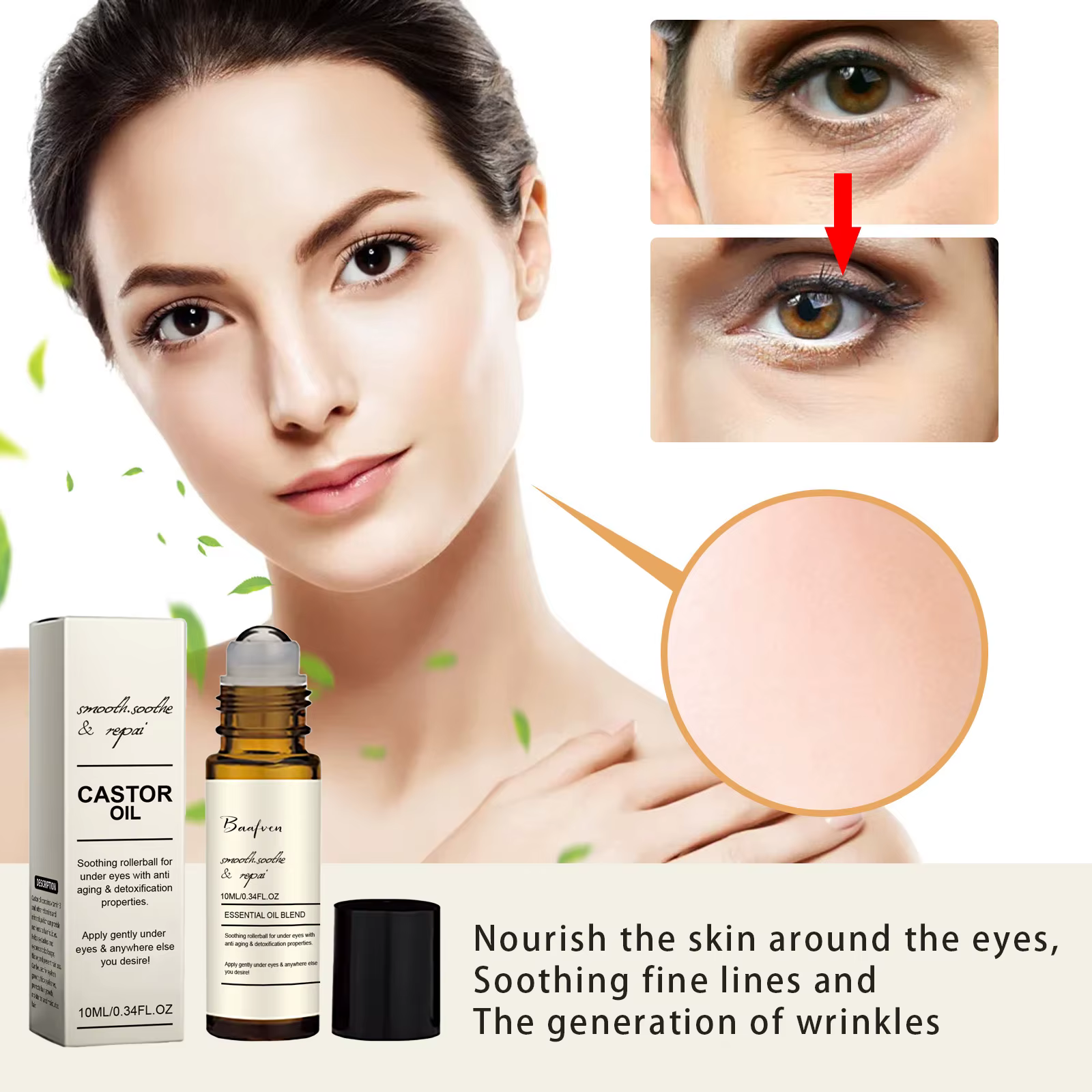 Sérum pour les yeux à l'huile de ricin