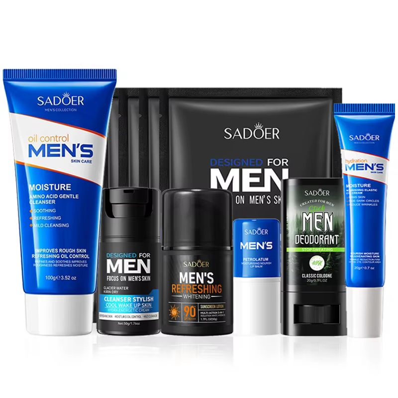 SADOER hommes ensembles de soins de la peau crème hydratante pour le visage masque Facial baume à lèvres
