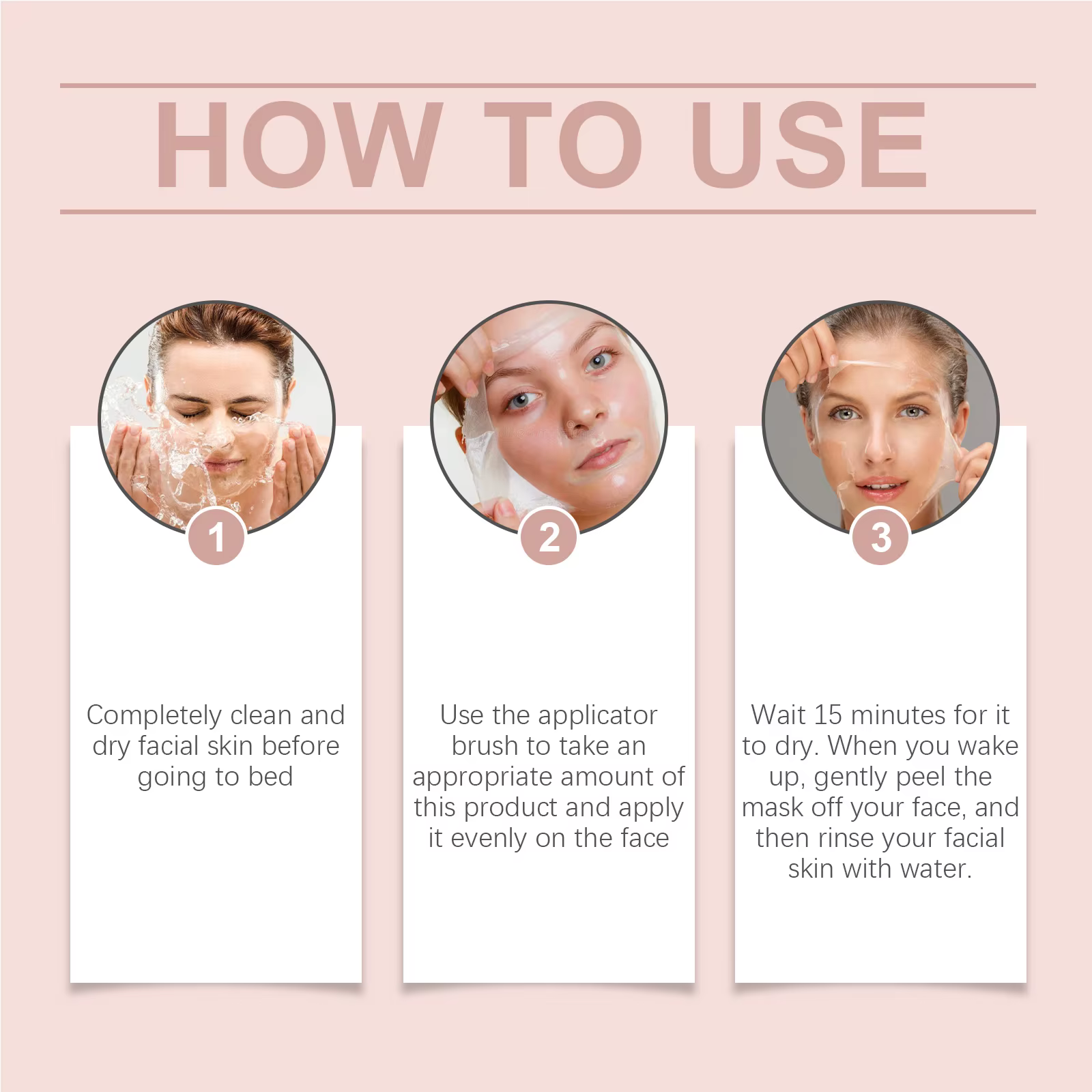 Masque facial décollable au collagène coréen