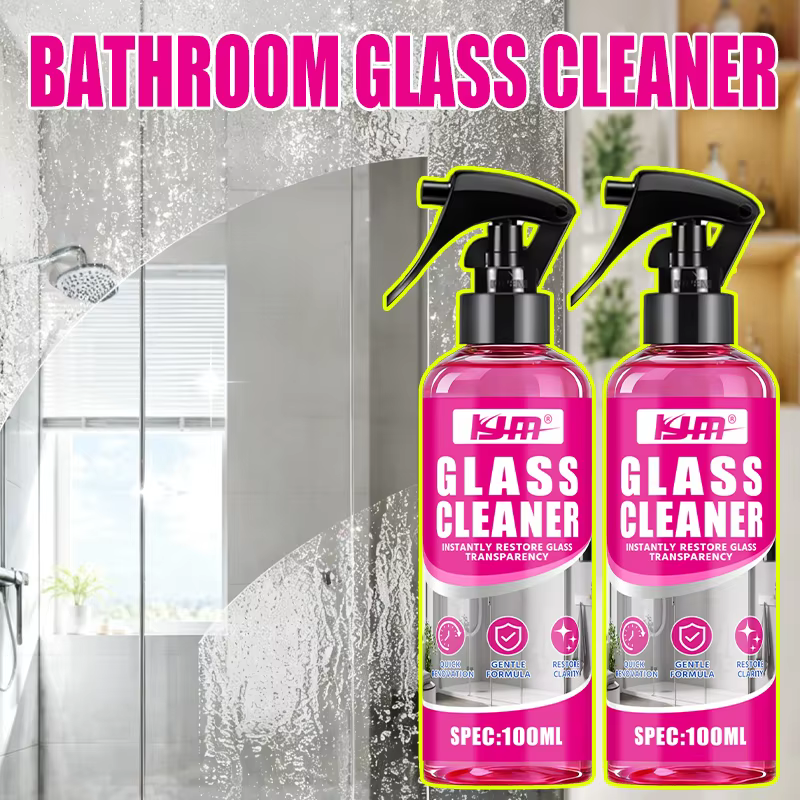 Nettoyant Vitres Cristallines en Spray – Décontamination Rapide pour Pare-Brise, Rétroviseurs, Salle de Bain et Douche – Élimine les Traces et la Saleté Sans Traces