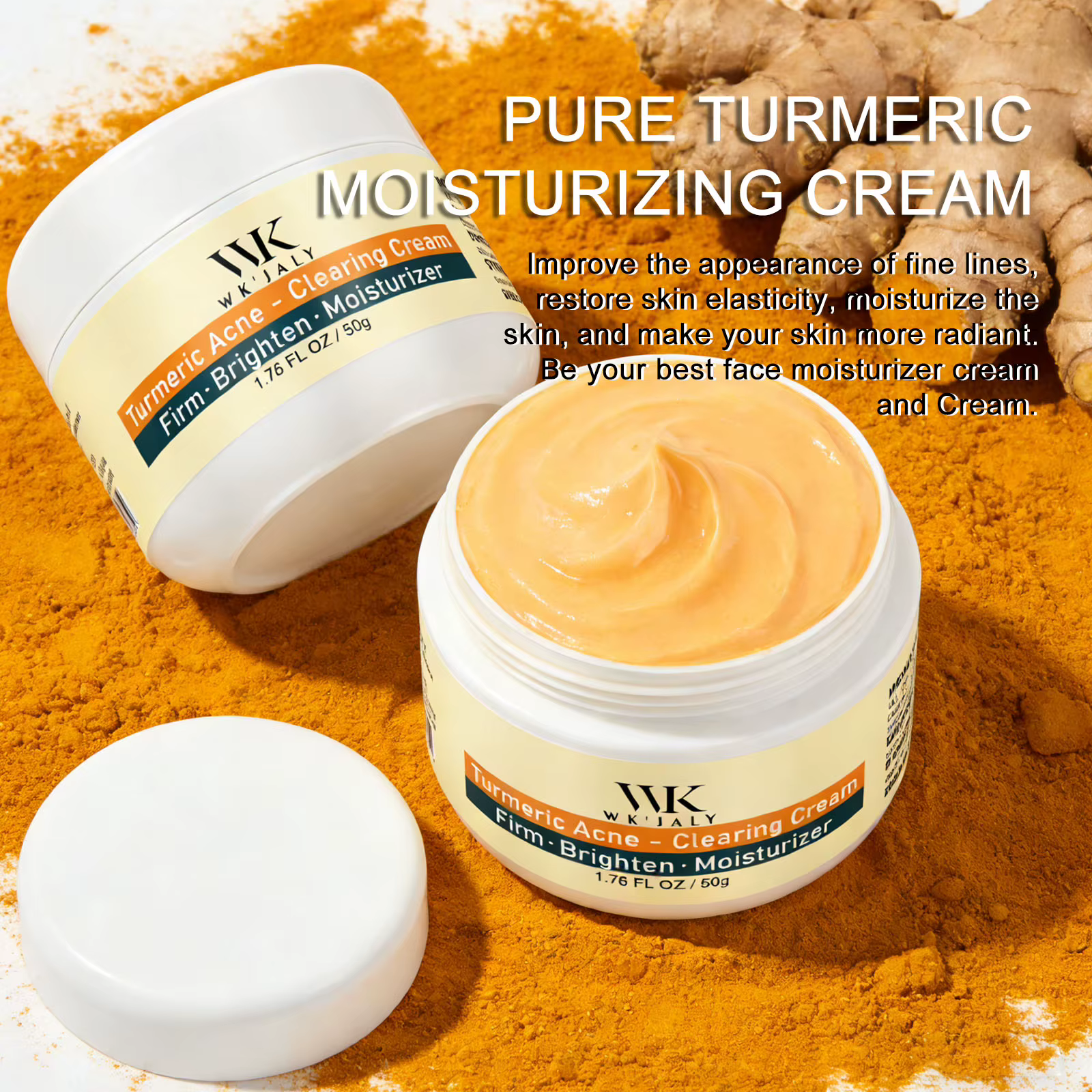 Crème faciale anti-acné au curcuma WK JALY