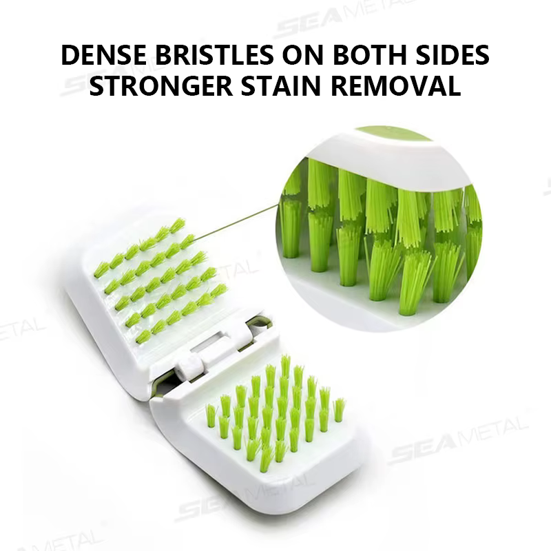 SEAMETAL – outil de nettoyage de ceinture de sécurité intérieure de voiture, plateau pliable Double face en forme de U, brosse éponge, protège-mains de ceinture de sécurité, détails de voiture