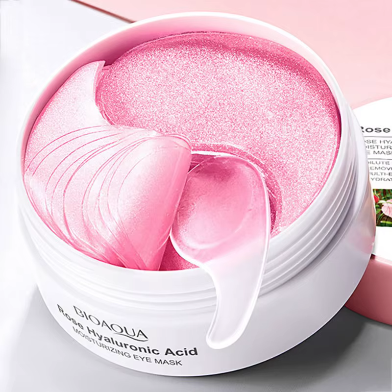 60 pièces BIOAQUA Rose acide hyaluronique masque pour les yeux Anti cernes sacs