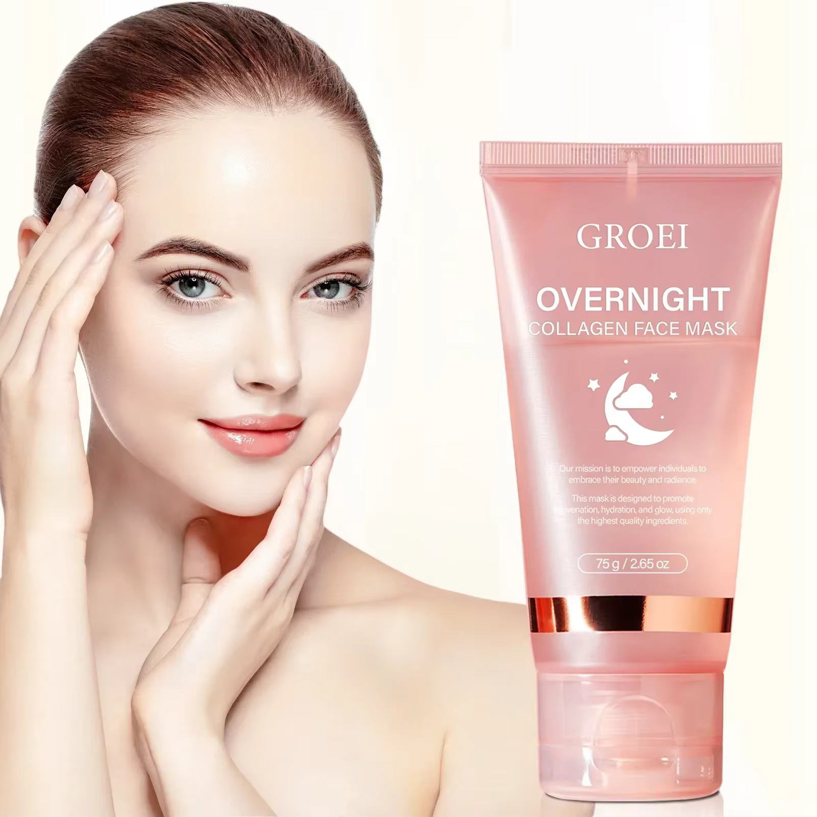 Masque au collagène de nuit 75g - Fournit une hydratation intense et un raffermissement de la peau pendant vous dorme.