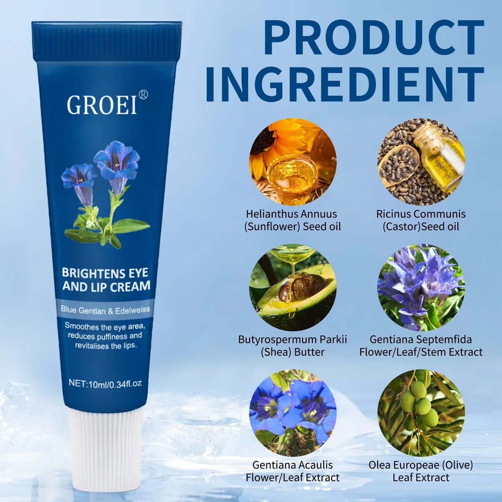 Crème Yeux et Lèvres à la Gentiane Bleue et à l'Edelweiss