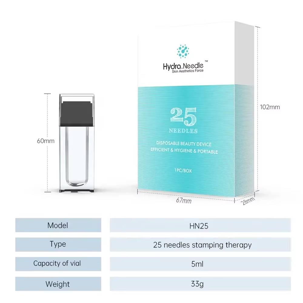 Nouveau stylo dermique à micro-aiguilles 25 points HN25 et applicateur de sérum - Outil professionnel de microneedling