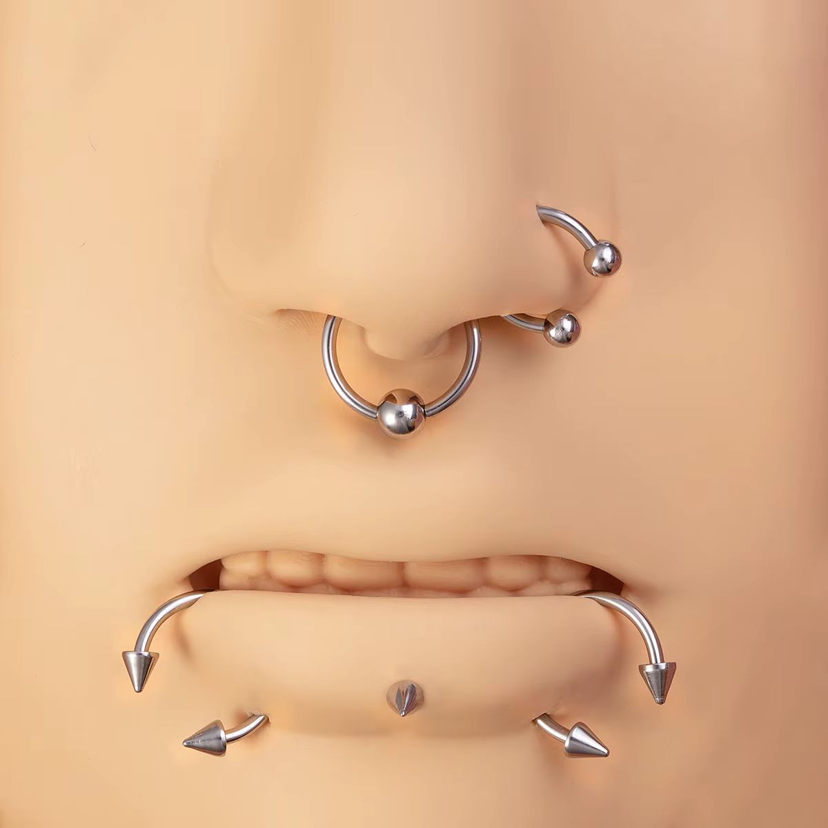 Kit d'outils de perçage corporel pour hommes et femmes, odorde perçage corporel facile à utiliser, bijoux de piercing au nombril, Jules, langue antarctique, cartilage, blogueur d'yeux