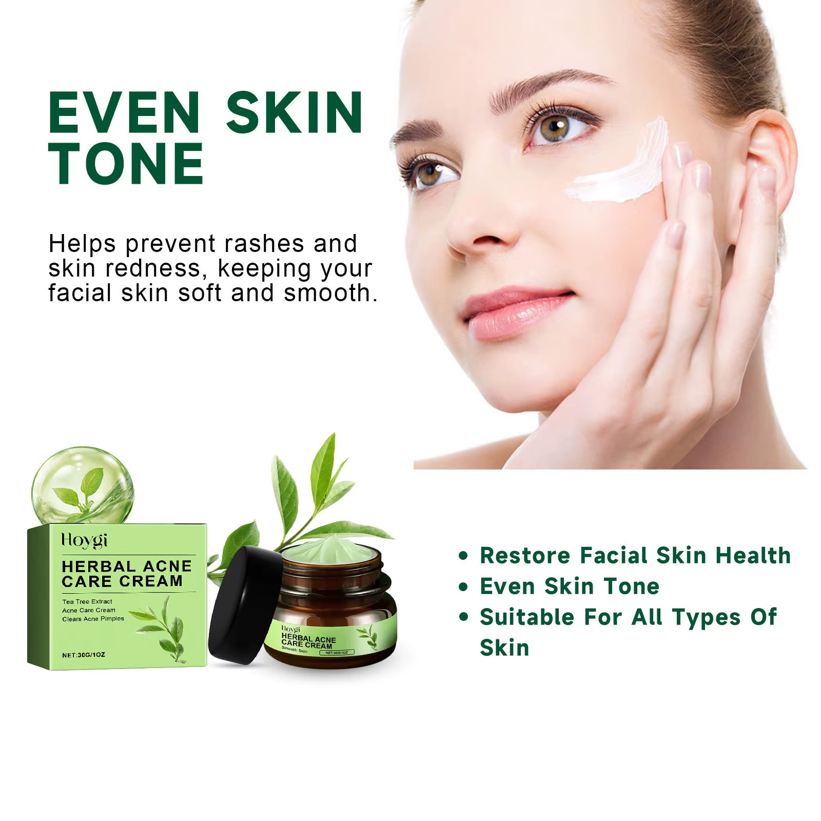 Crème pour le visage contre l'acné