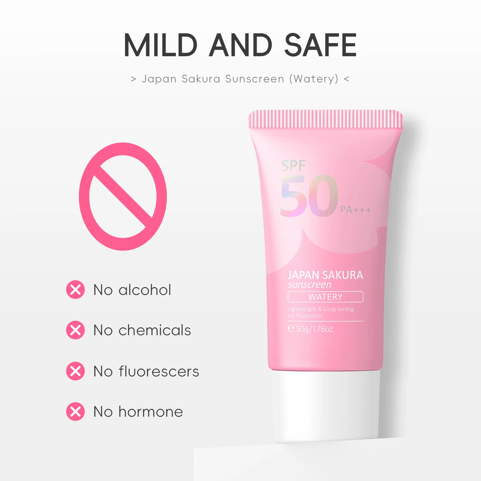 Crème solaire hydratante Laikou Sakura