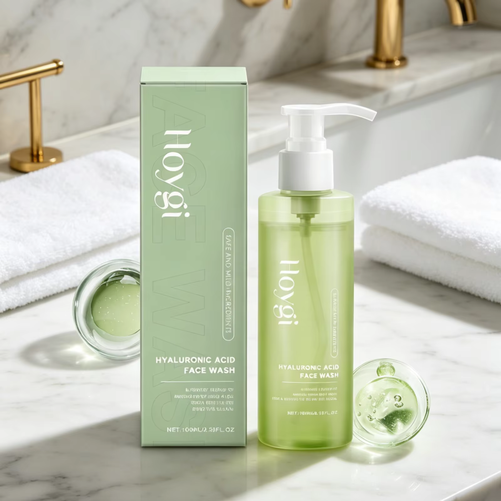 Gel Nettoyant Visage Hoygi à l'Acide Hyaluronique : Nettoyage Puissant