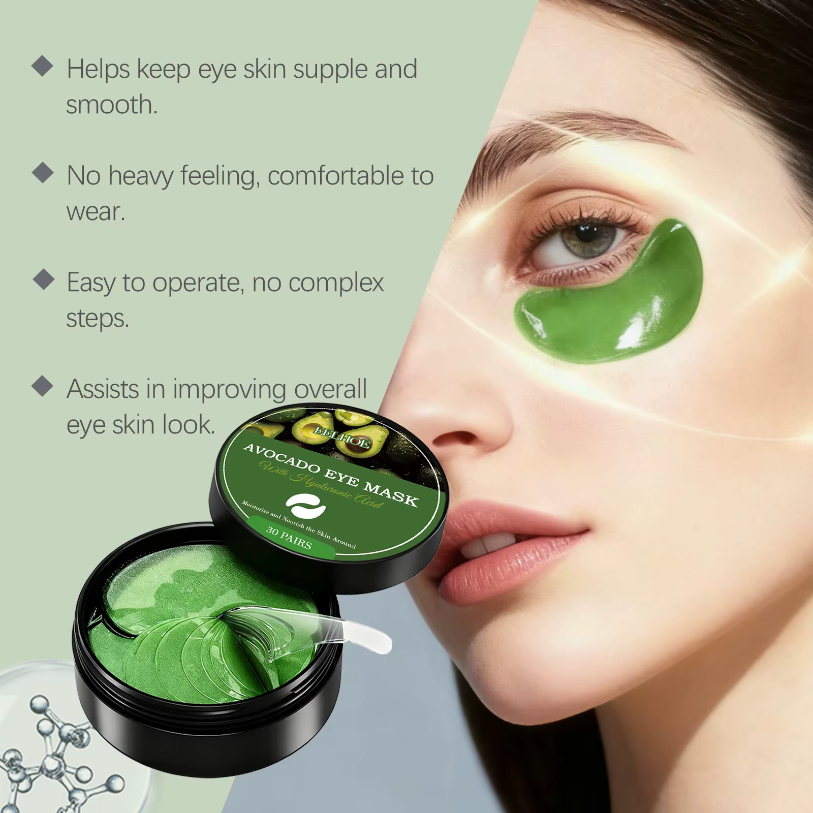 Masque pour les yeux à l'acide hyaluronique