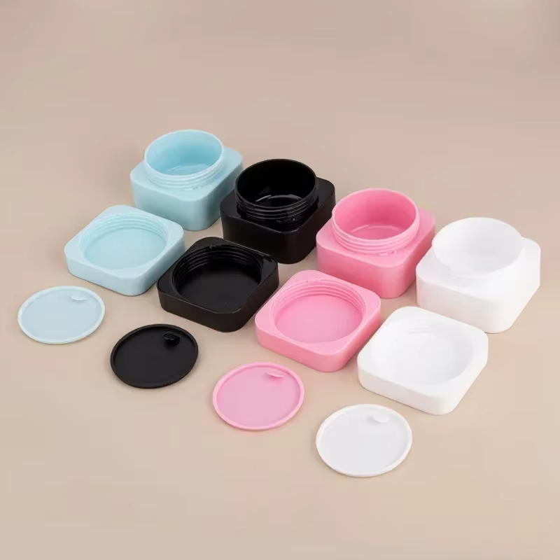 Pots à crème carrés conviviale rés en plastique