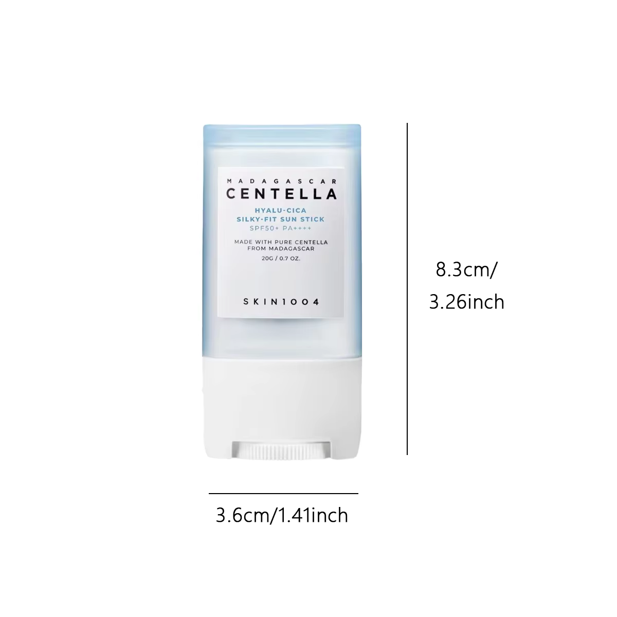 Stick solaire soyeux SKIN1004 Madagascar Centella Hyalu-Cica SPF50+ PA++++