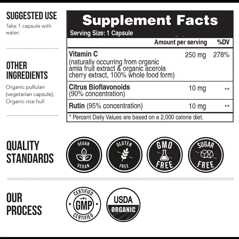 Vitamine C biologique à absorption élevée