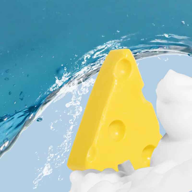 Savon à l'huile essentielle fait à la main pour tours de sel de mer au fromage, barre de contrôle de l'huile hydratante pour le visage et le corps, combat l'acné/acariens