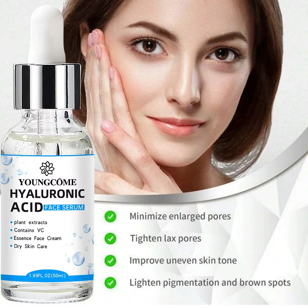 L'acide hyaluronique illumine le teint rétrécit le visage hydratant la peau sèche rendant votre