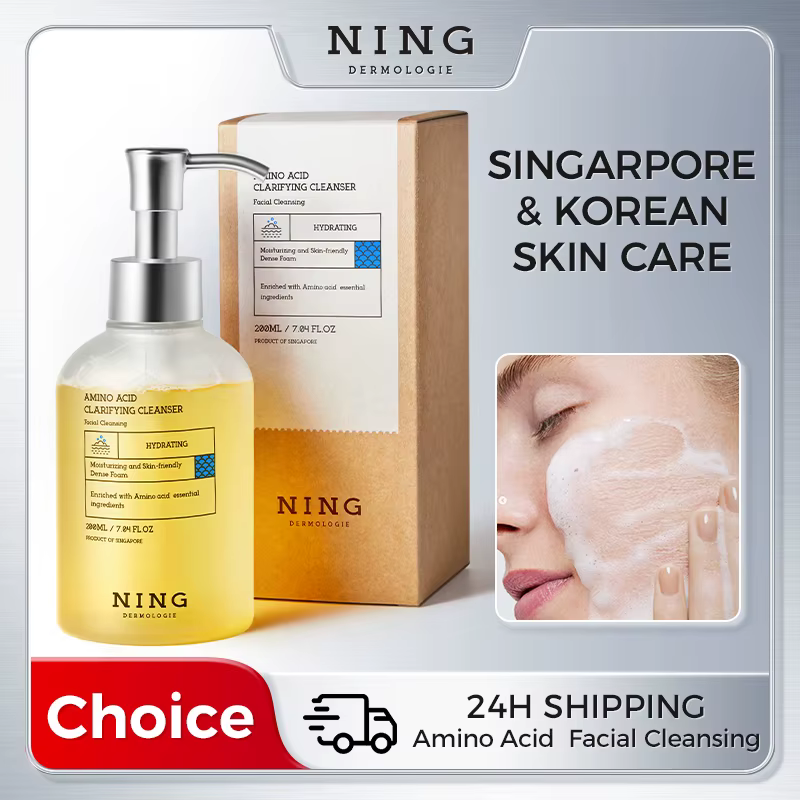 NING DERMOLOGIE Nettoyant pour le visage coréen aux acides aminés avec acide salicylique aide à resserrer les pores